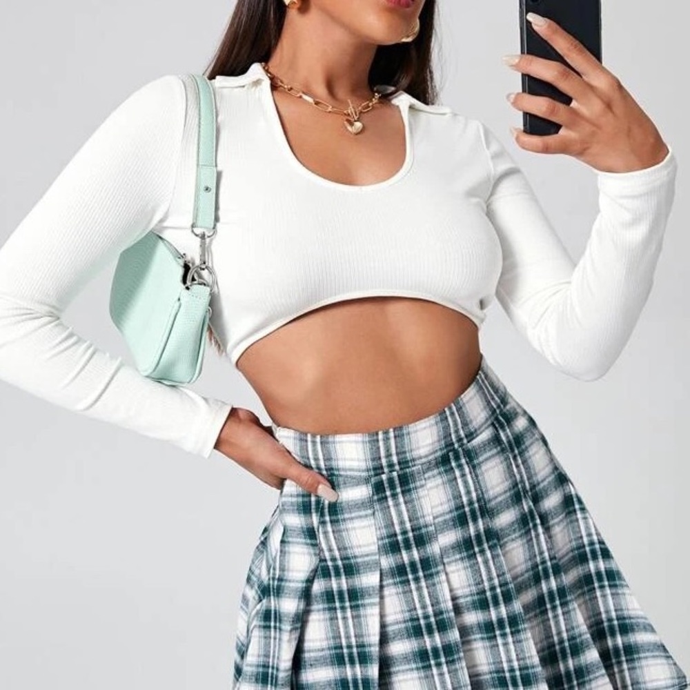 💜 *NEW* SHEIN Collared Crop